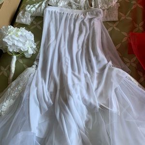 Wedding dress kids dance costume.